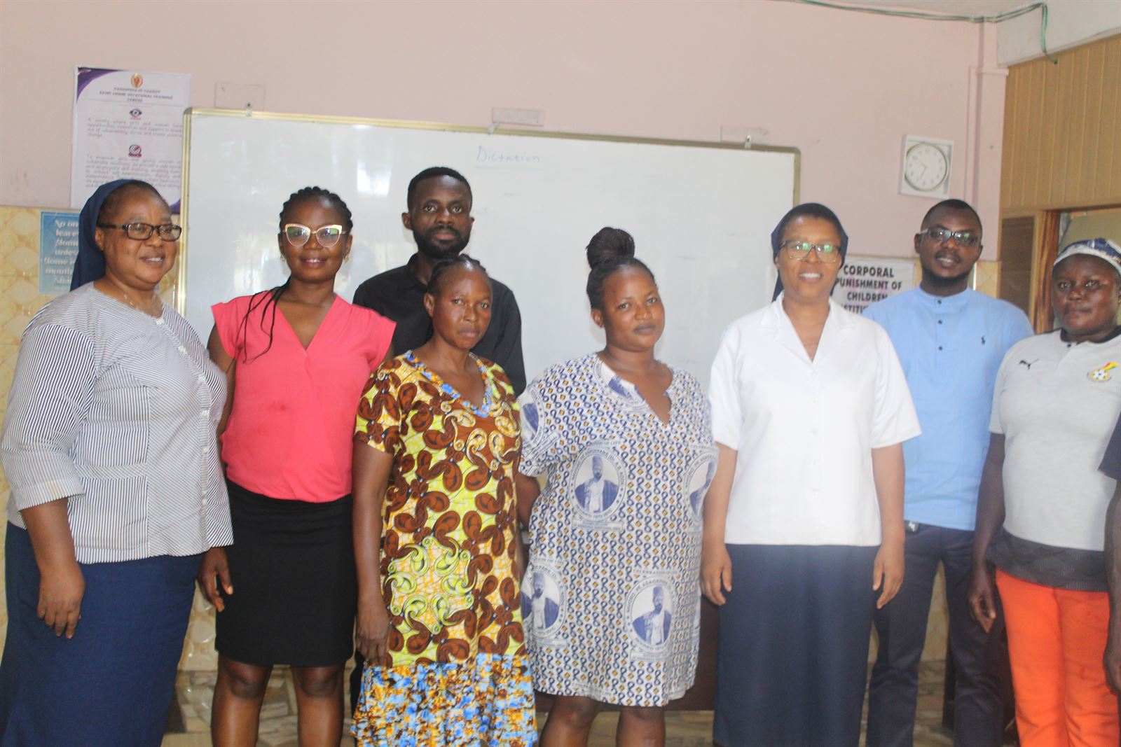 Staff members at the vocational training centre